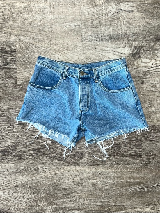 Brandy Melville Pants - John Galt Medium Washed Frayed Cotton Denim Button Up Shorts Women’s Size Small